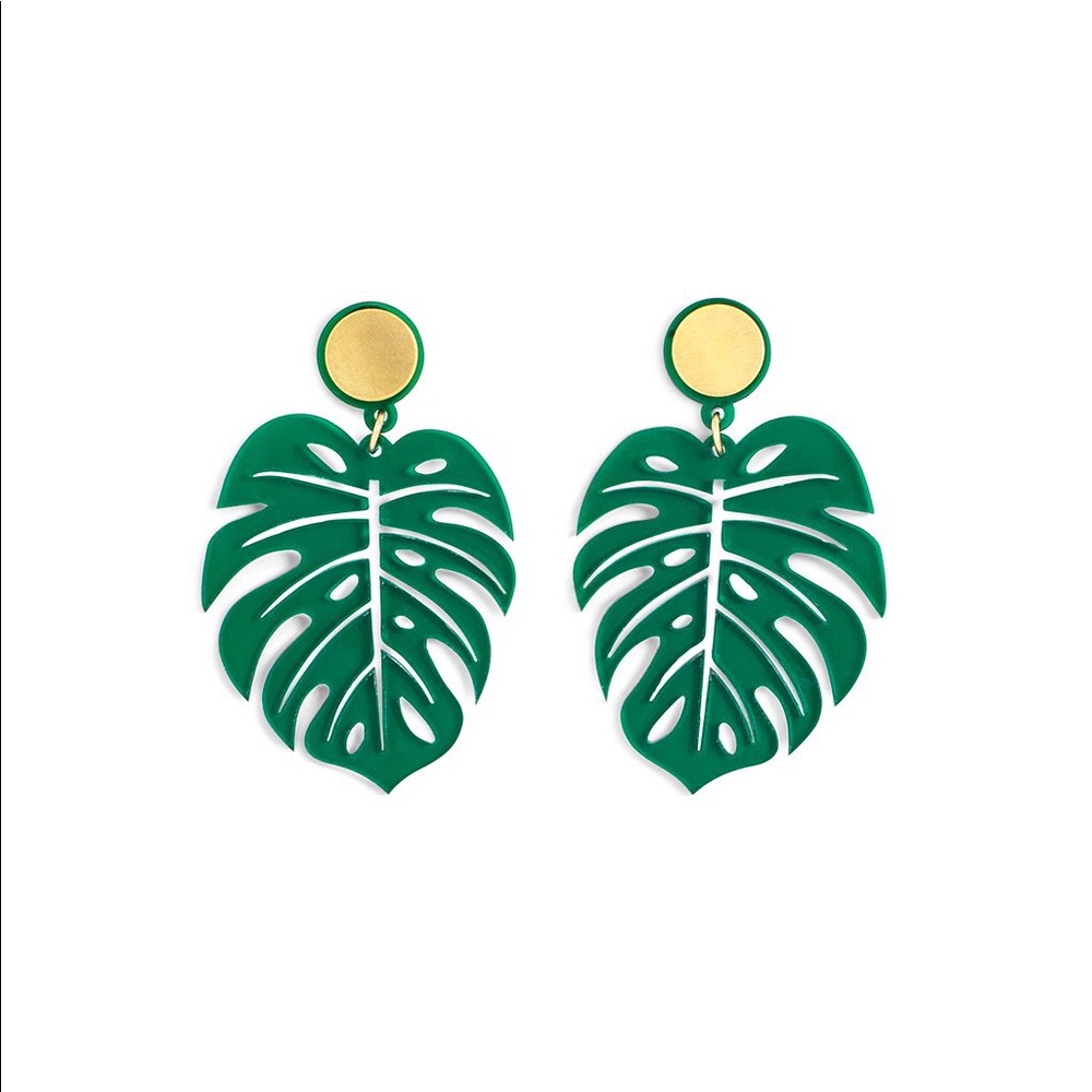 ban.do monstera leaf earrings - Picture 1 of 3
